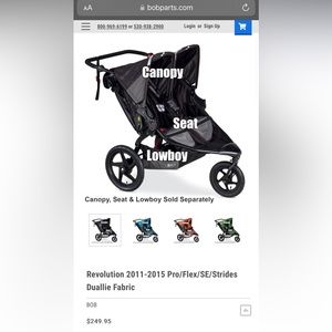 BOB Flex Duallie Replacement CoverSeat [SEAT ONLY] - Black